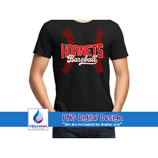 Hornets Baseball Threads (DTF PNG Graphic)
