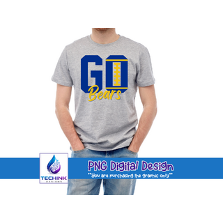 Go Bears Football (DTF PNG Graphic)