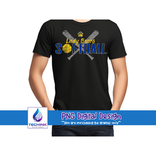 Lady Bears Softball (DTF PNG Graphic)