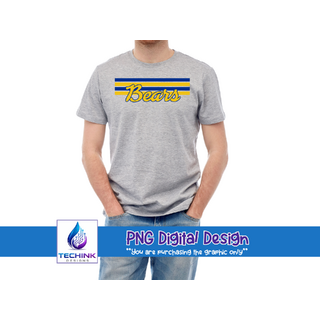 Bears Retro Stripes (DTF PNG Graphic)