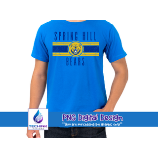Spring Hill Circle Stripes (DTF PNG Graphic)