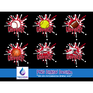 Hornets Splash Sports Bundle (DTF PNG Graphic)