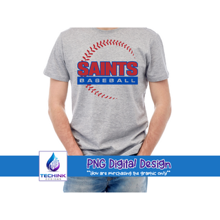 Saints Baseball Circle Threads (DTF PNG Graphic)