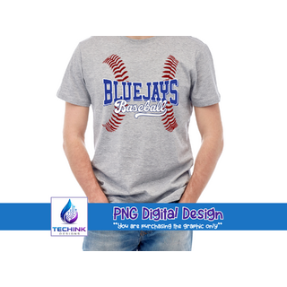 Bluejays Baseball Threads (DTF PNG Graphic)