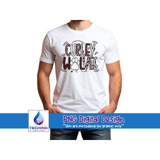 Curley Wolves Graffiti (DTF PNG Graphic)