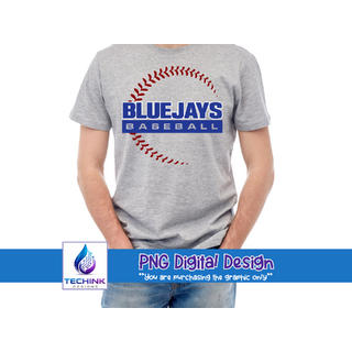 Bluejays Baseball Circle Threads (DTF PNG Graphic)