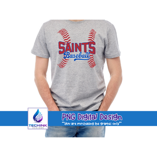 Saints Baseball Threads (DTF PNG Graphic)