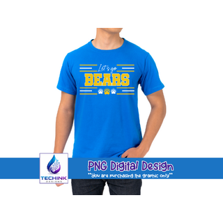 Let's Go Bears (DTF PNG Graphic)