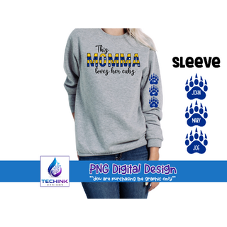 This Momma Loves Her Cubs (DTF PNG Graphic)