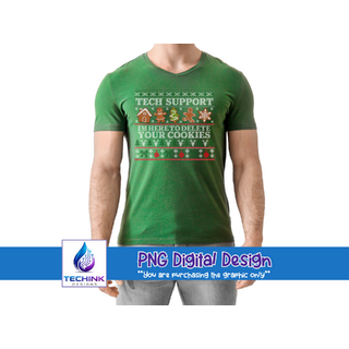 Tech Support Ugly Sweater (DTF PNG Graphic)