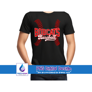 Bobcats Baseball Threads (DTF PNG Graphic)