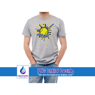 Bears Splash Softball (DTF PNG Graphic)