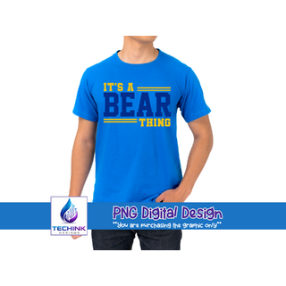 It's A Bear Thing Stripes (DTF PNG Graphic)