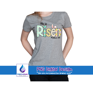 He Is Risen (DTF PNG Graphic)