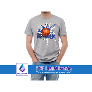 Blue Jays Splash Basketball (DTF PNG Graphic)